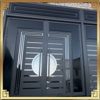 درب حیاط آهنی طرح CNC